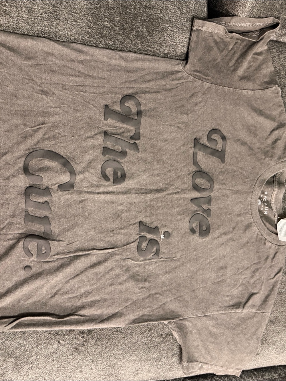 PacSun Washed Black Graphic Crew Tee